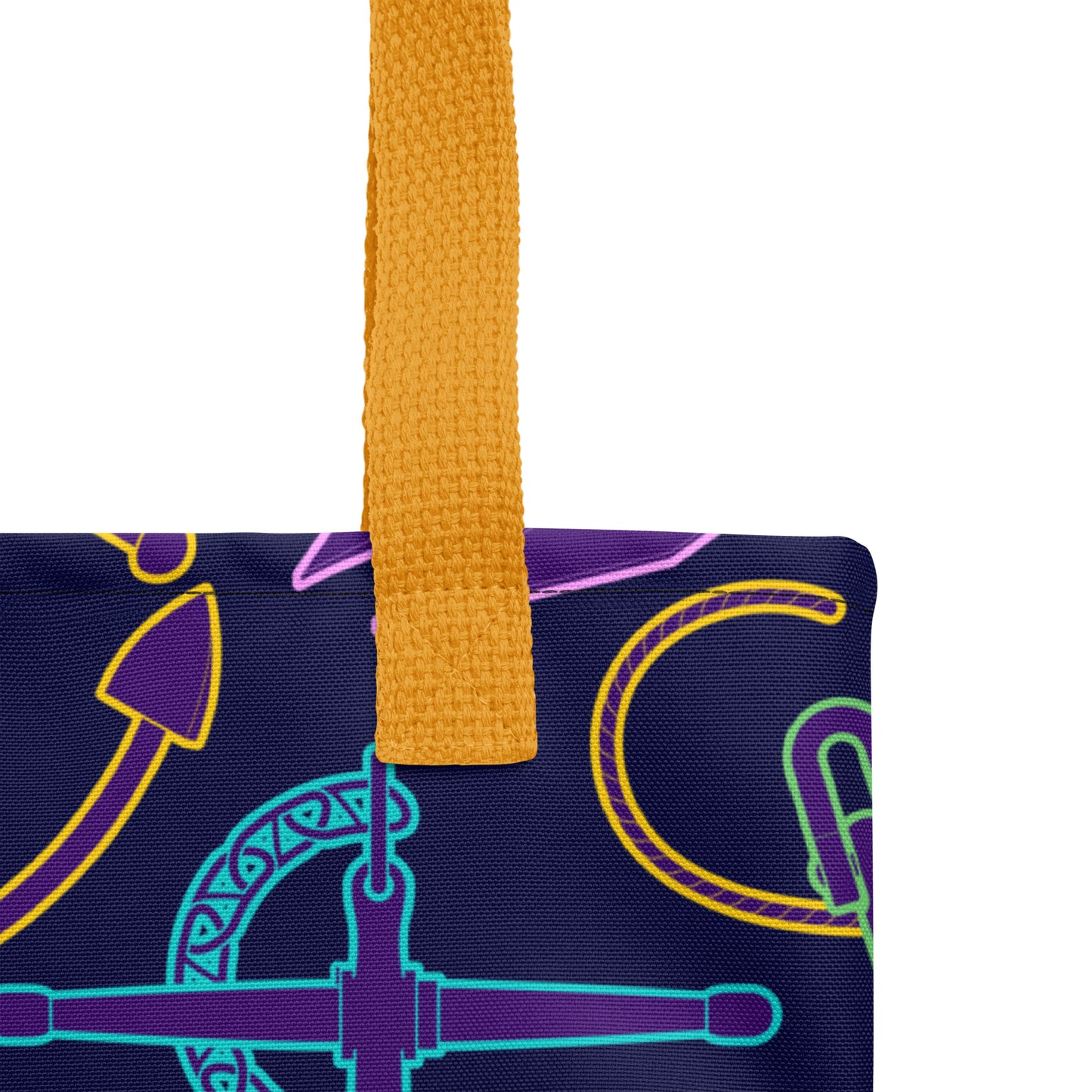 Puntos de ancla - Anchor Points. Detalle - Detail. Bolsa de tela con diseño isométrico de GyGinfographics isometric design tote bag.
