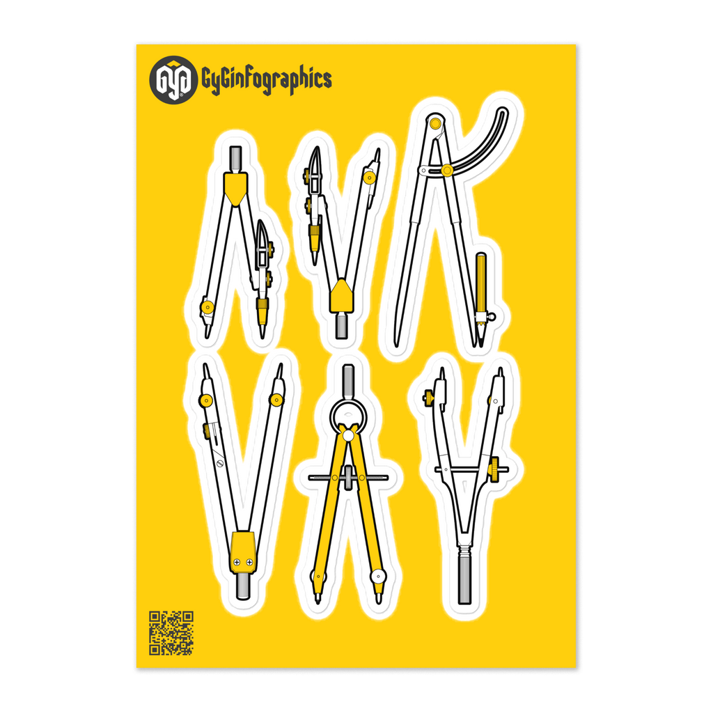 Drawing Compass Stickers